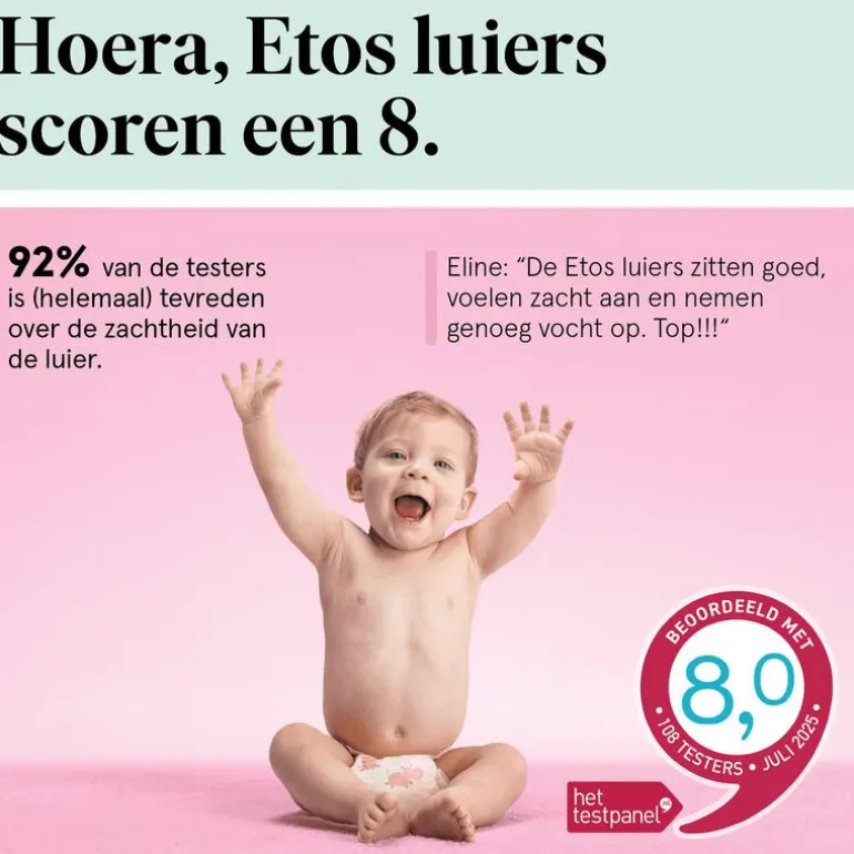 Etos Luiers Extra Large Maat 6 13-18 kg Value pack 32 stuks