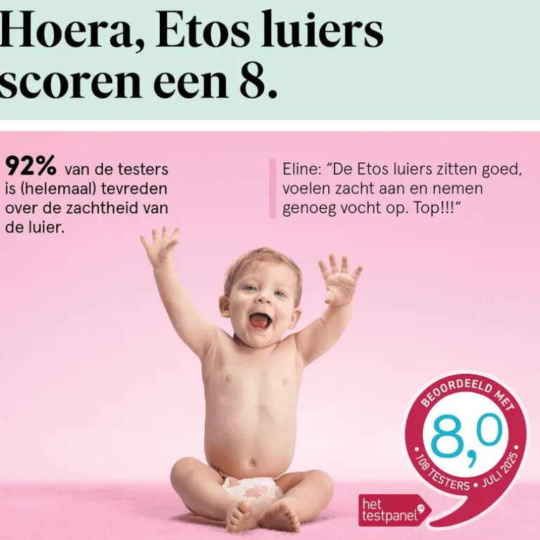 Etos Luiers Mini Maat 2 4-8 kg Maandbox 324 stuks