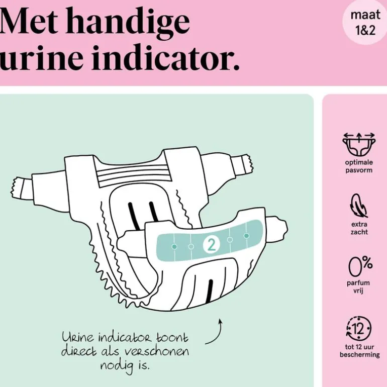 Etos Luiers Mini Maat 2 4-8 kg Trial Pack 18 stuks