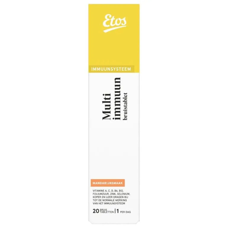 Etos Multi Immuun Bruistablet Mandarijnsmaak 20 tabletten