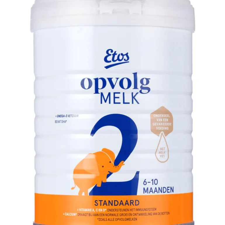 Etos Opvolgmelk Standaard 2 met melkvet voor baby's van 6 - 10 maanden - 800 gram