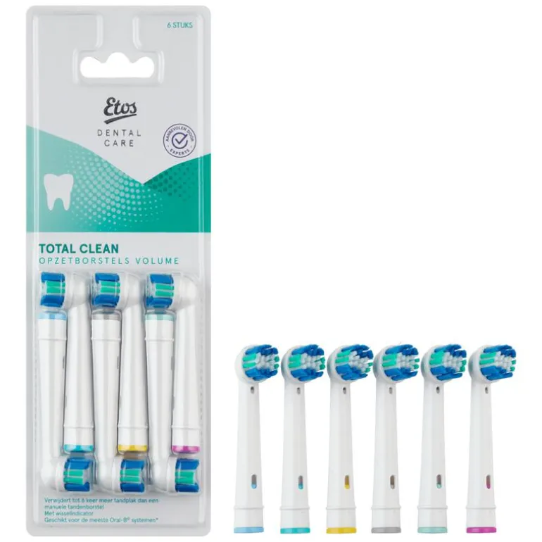 Etos Opzetborstel Total Clean 6 stuks