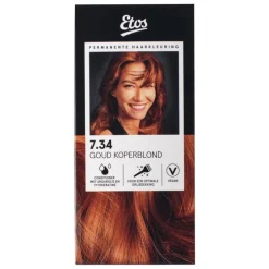Etos Permanente Haarkleuring 7.34 goud koperblond