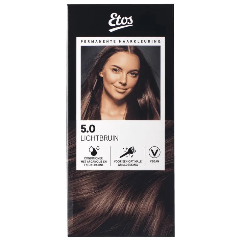 Etos Permanente Haarkleuring 5.0 lichtbruin