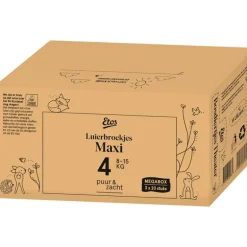 Etos Puur & Zacht Luierbroekjes Maat 4 Maxi 8-15 kg 60 stuks