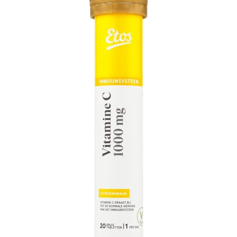 Etos Vitamine C 1000 mg Bruistablet Citroen 20 stuks