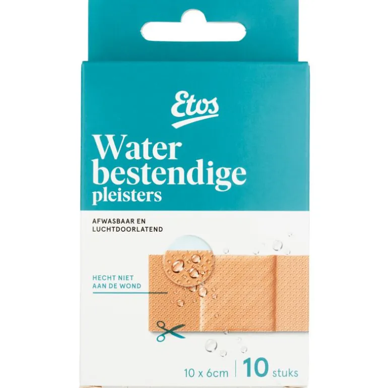 Etos Waterbestendige Pleisterstrips 10 x 6 CM 10 stuks