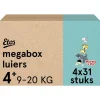 Etos Woezel & Pip Luiers Maxi+ Maat 4 9-20 kg Megabox 4x31 stuks