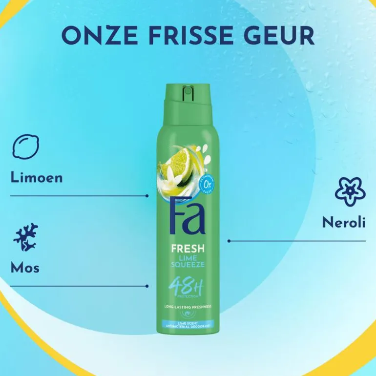 Fa Lime Squeeze Deodorant Spray 150 ML