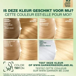 Garnier Nutrisse Crème Permanente Haarverf 9.3 Zeer Licht Goudblond