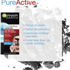 Garnier PureActive Peel-Off Gezichtsmasker Charcoal 50 ML