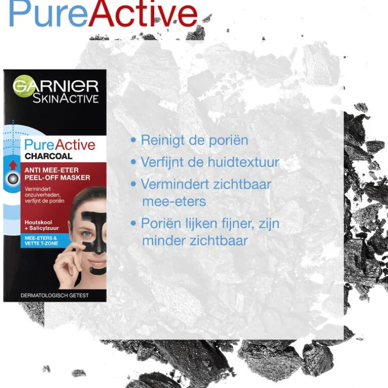Garnier PureActive Peel-Off Gezichtsmasker Charcoal 50 ML