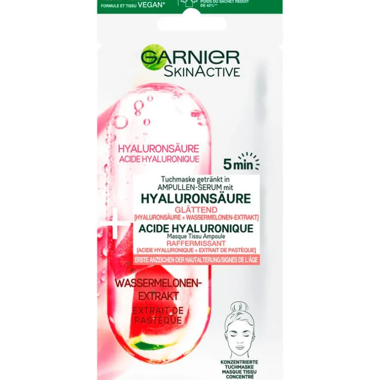 Garnier SkinActive Ampul Sheet Masker Met Watermeloen & Hyaluronzuur