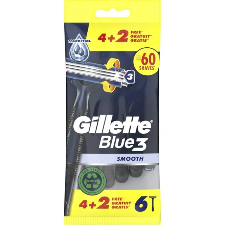 Gillette Blue3 Smooth Wegwerpmesjes 6 stuks