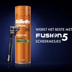 Gillette Fusion Scheergel Gevoelige Huid 200 ML 2 Stuks
