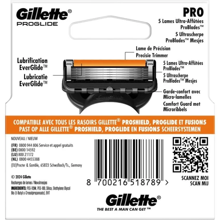 Gillette ProGlide Navulmesjes 4 stuks