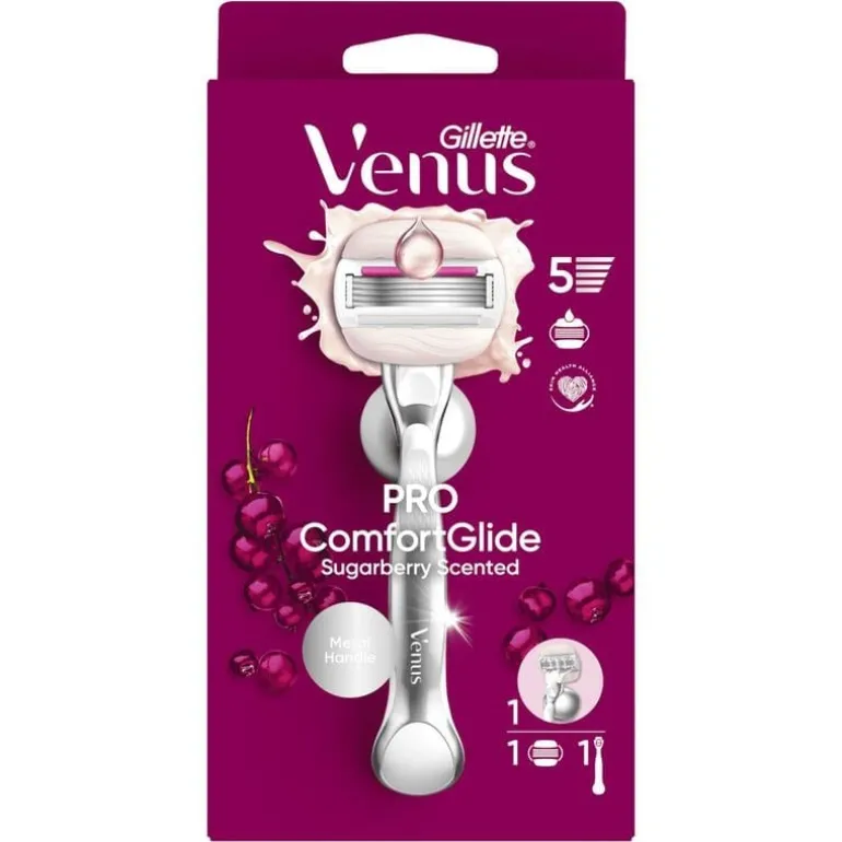 Gillette Venus Comfortglide Sugarberry Scheersysteem 5 Blades + 1 mesje