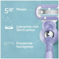 Gillette Venus Deluxe Smooth Swirl Extra Glad Scheersysteem 5 Blades