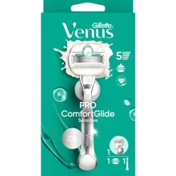Gillette Venus Pro ComfortGlide Sensitive Scheersysteem 5 Blades + 1 Navulmesjes