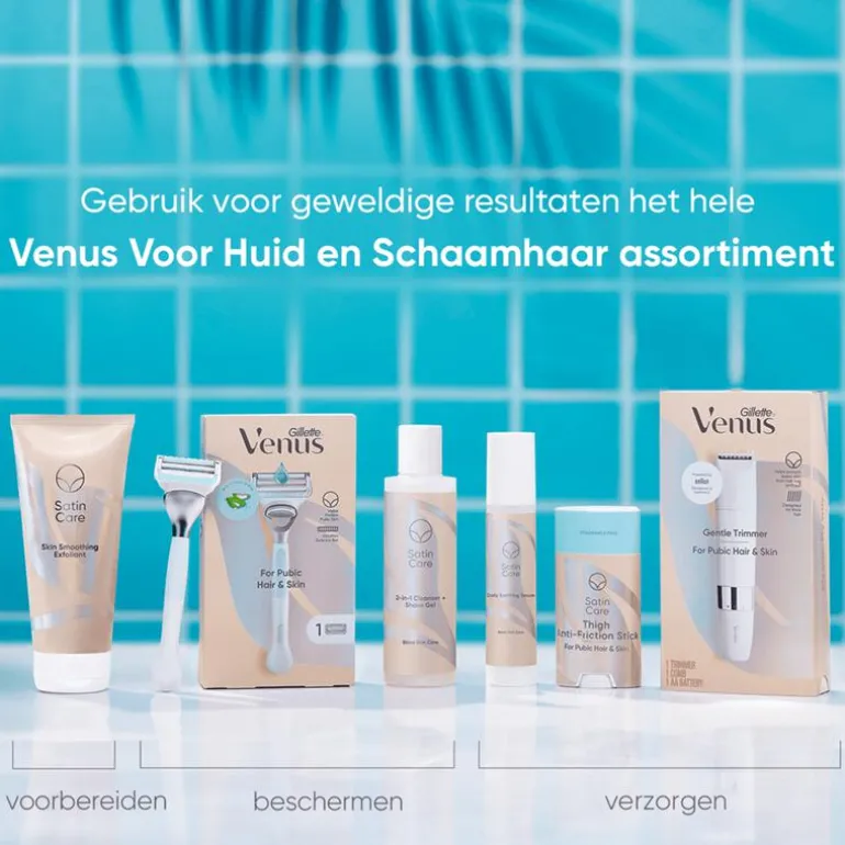 Gillette Venus Voor Huid en Schaamhaar Scheersysteem + Exfoliant