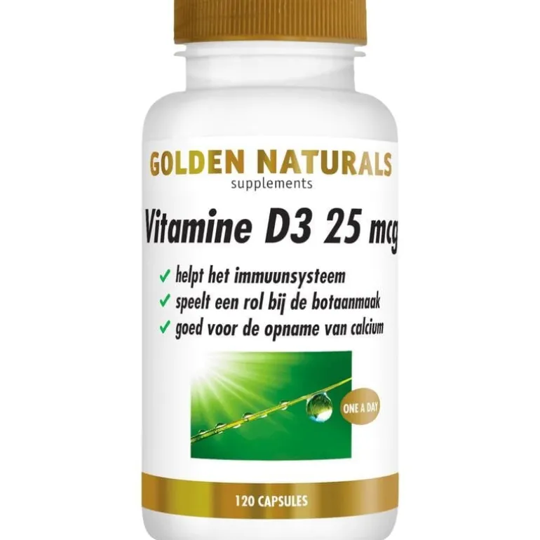 Golden Naturals Vitamine D3 25 mcg Softgel Capsules 120 stuks