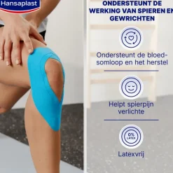 Hansaplast Sport Kinesiologie Tape Blauw 5 CM x 5 M