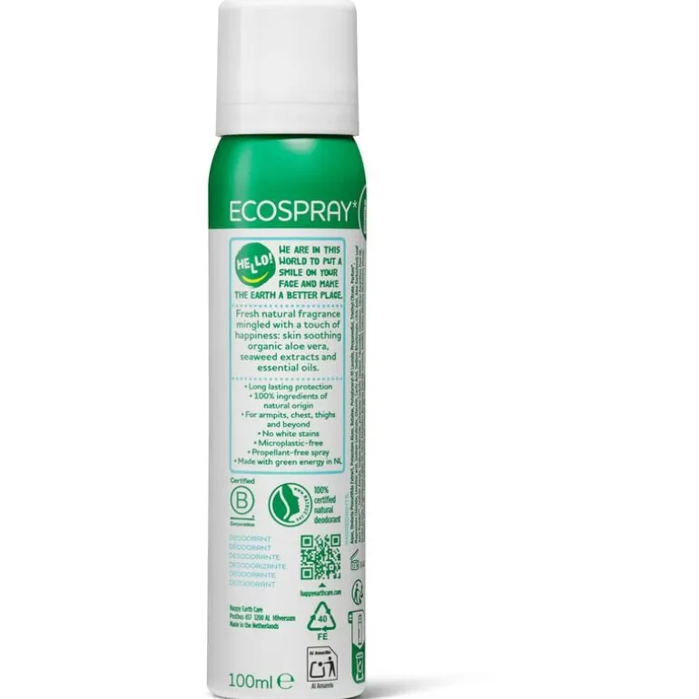 Happy Earth 100% Natural Whole Body Deo Spray Cedar Lime 100ML