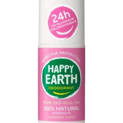 Happy Earth 100% Natuurlijke Lavender Ylang Deodorant Roller 75 ML