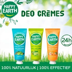 Happy Earth 100% Natuurlijke Rose Petitgrain Deodorant Crème 40 ML