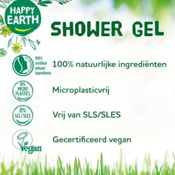 Happy Earth 100% Natuurlijke Shower Gel Rose Petitgrain