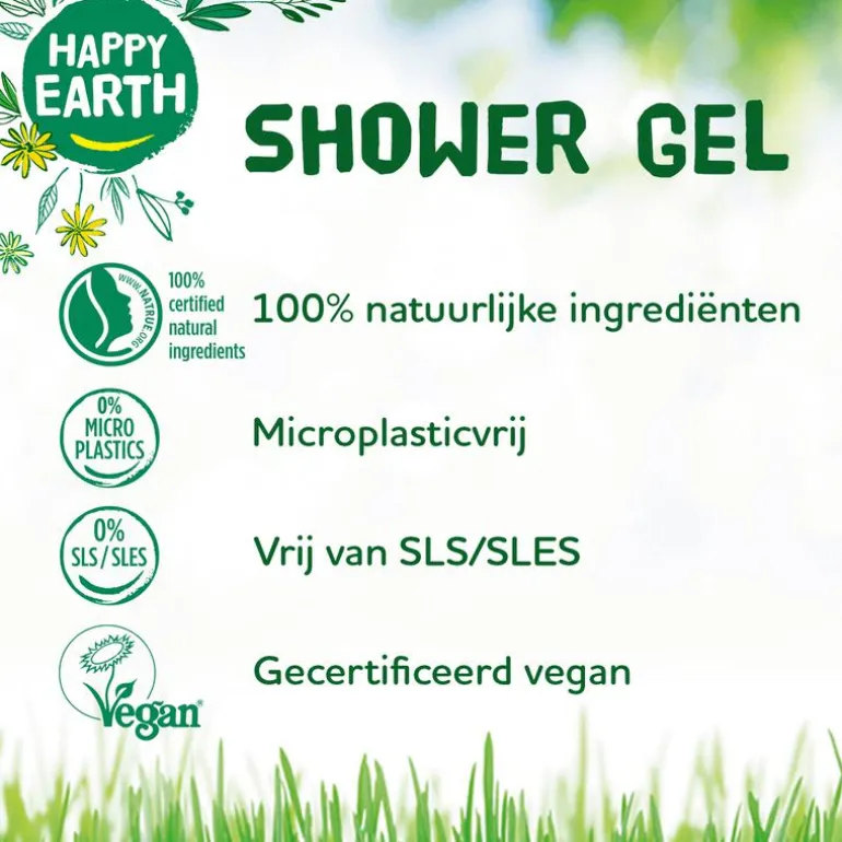 Happy Earth 100% Natuurlijke Shower Gel Floral Patchouli