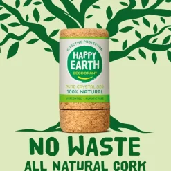 Happy Earth 100% Natuurlijke Unscented Crystal Deodorant 90 gram