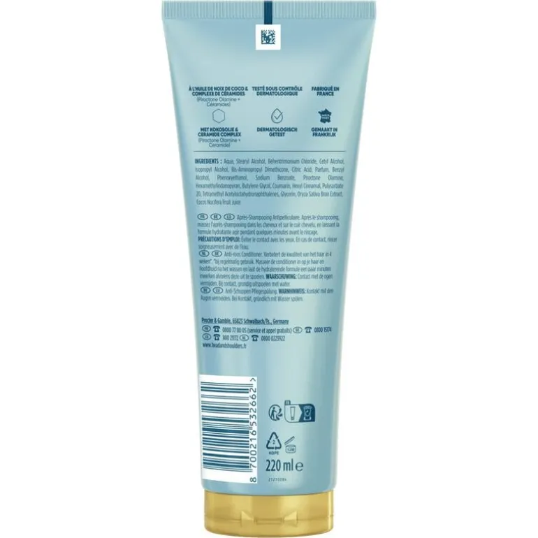 Head & Shoulders Derma X Pro Hydrateert Conditioner Anti-roos 220 ML