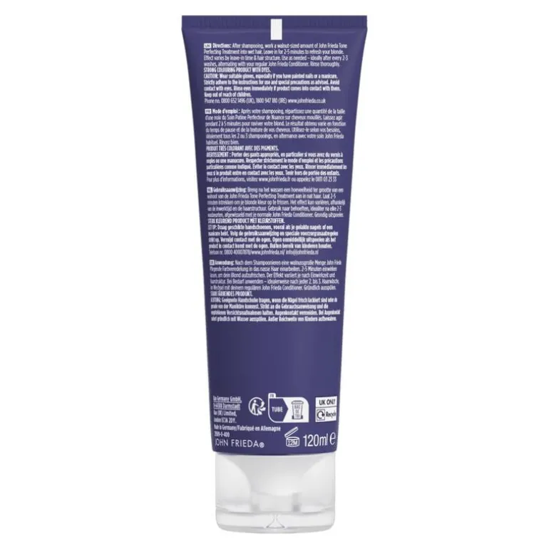 John Frieda Salon Blonde Tone Perfecting Treatment Platinum Blonde 120 ML