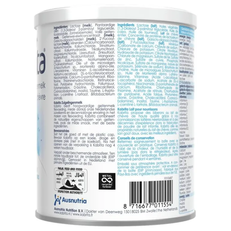 KABRITA Opvolgmelk 2 6-12 maanden 400GR