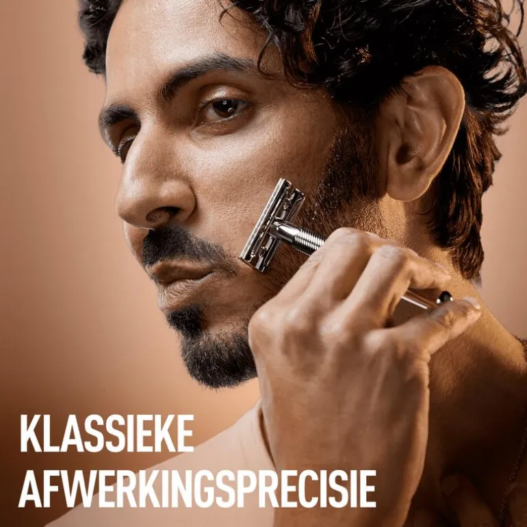 King C. Gillette Double Edge Safety Scheersysteem Met 5 Navulmesjes