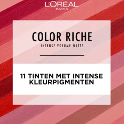 L'Oréal Paris Color Riche Intense Volume Matte Lipstick Rood 346 Le Rouge Determination 1,8 GR