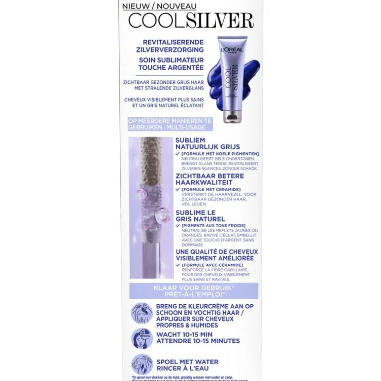 L'Oréal Paris Cool Silver Revitaliserende Zilververzorging Parelmoer Wit