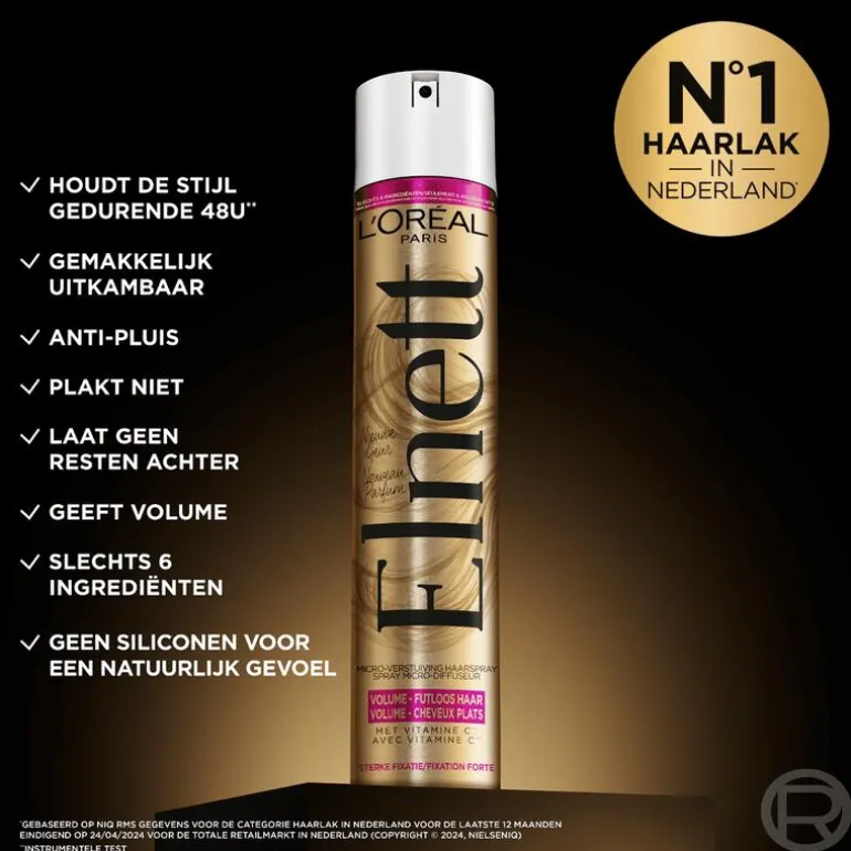 L'Oréal Paris Elnett Satin Volume Haarspray Extra Sterk 200 ML