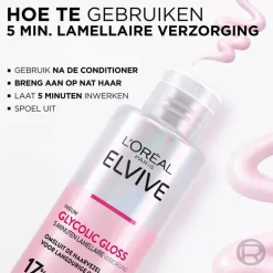 L'Oréal Paris Elvive Glycolic Hair Gloss 5 Minuten Lamellaire Verzorging 200 ML