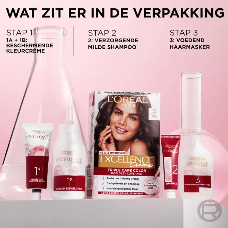 L'Oréal Paris Excellence Crème Permantente Haarverf 1 Intens Zwart