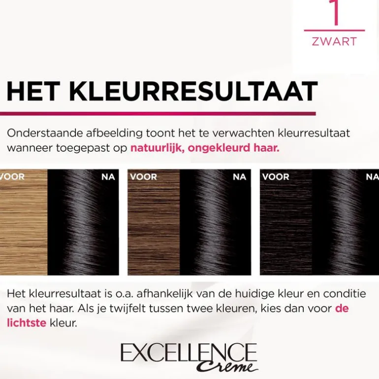 L'Oréal Paris Excellence Crème Permantente Haarverf 1 Intens Zwart