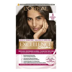 L'Oréal Paris Excellence Crème Verzorgende Crèmekleuring 3 Donkerbruin