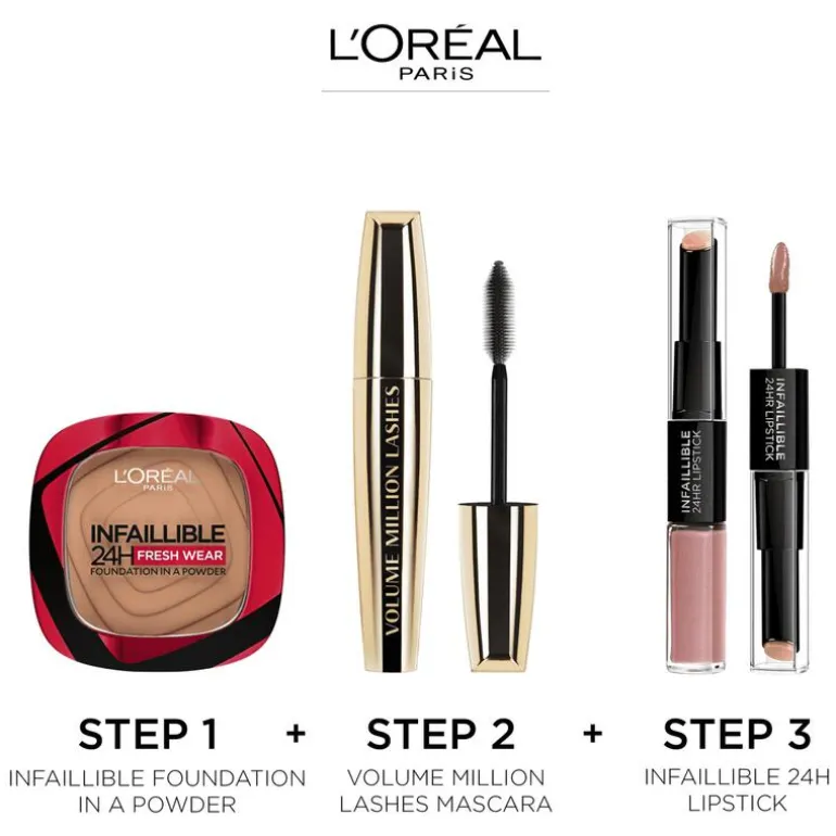 L'Oréal Paris Infaillible 24H Fresh Wear Foundation in a Powder 120 Vanille