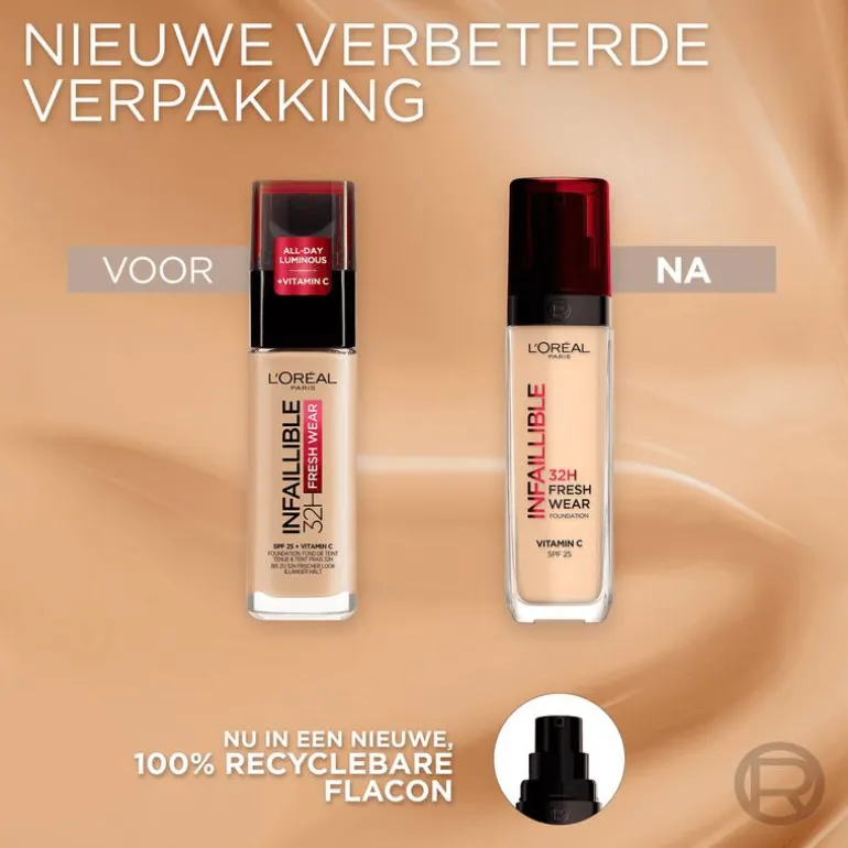 L'Oréal Paris Infaillible 32HR Fresh Wear 10 Foundation met SPF25 30 ML