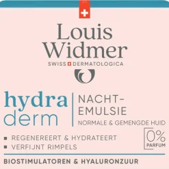 Louis Widmer Hydraderm Nachtemulsie Zonder Parfum 50 ML
