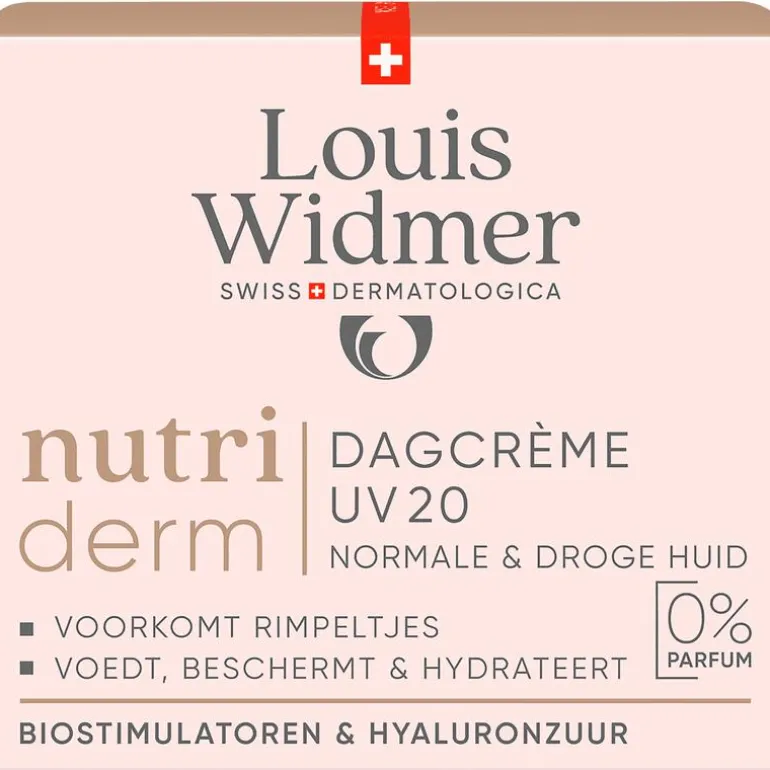 Louis Widmer Nutriderm Dagcrème UV SPF 20 Zonder Parfum 50 ML