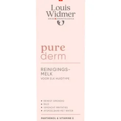 Louis Widmer Purederm Reinigingsmelk Licht Geparfumeerd 200 ML