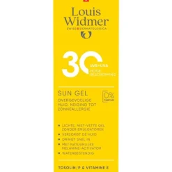Louis Widmer Suncare Sun Gel SPF30 Zonder Parfum 100 ML