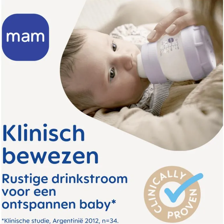 MAM Easy Start Anti-Colic Babyfles Lila 160 ML